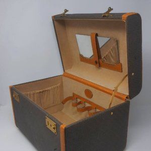 Vintage Lancel Designer Cosmetics Train Case
